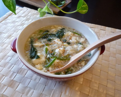 蟹と豆腐の中華ポタージュ風スープの写真