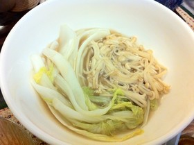 白菜とえのきの中華炒め