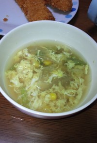 体暖まる☆レタスの卵生姜スープ