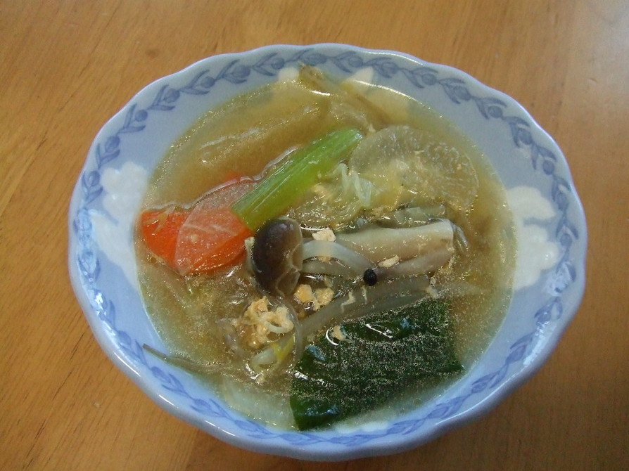 ピリ辛！野菜と春雨の生姜入り中華スープ☆の画像