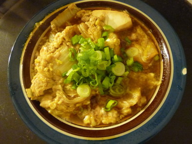 白菜と玉ねぎと豆腐の甘辛煮の写真