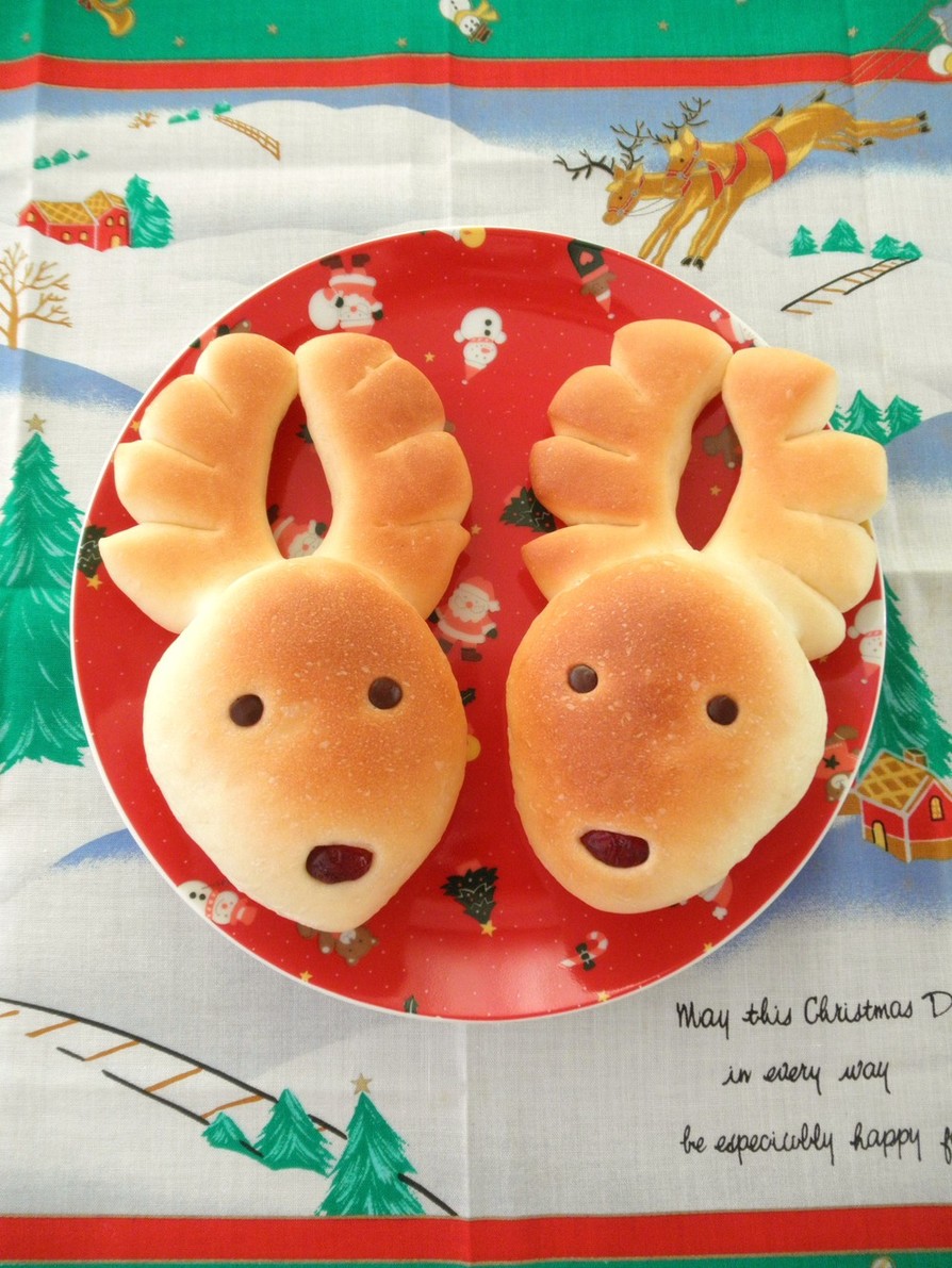クリスマス☆トナカイのパンの画像