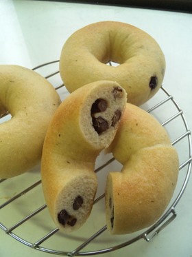 【中種法で】おからの甘納豆ベーグル