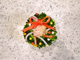 *キャラ弁*クリスマスリースの作り方
