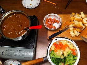 飛騨の人のカレーフォンデュ