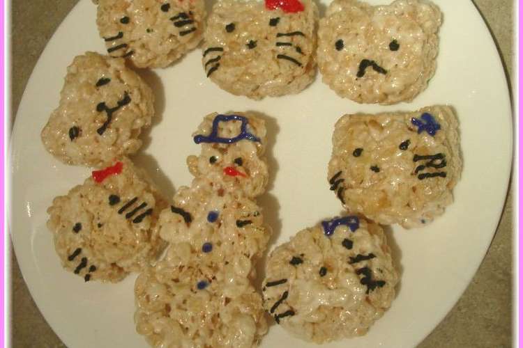 キャラお菓子 動物のクリスピー スクエア レシピ 作り方 By Matm クックパッド 簡単おいしいみんなのレシピが349万品