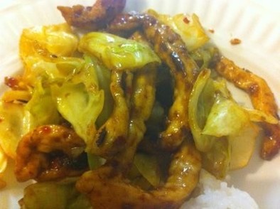 キャベツと鶏胸肉の中華炒めの写真