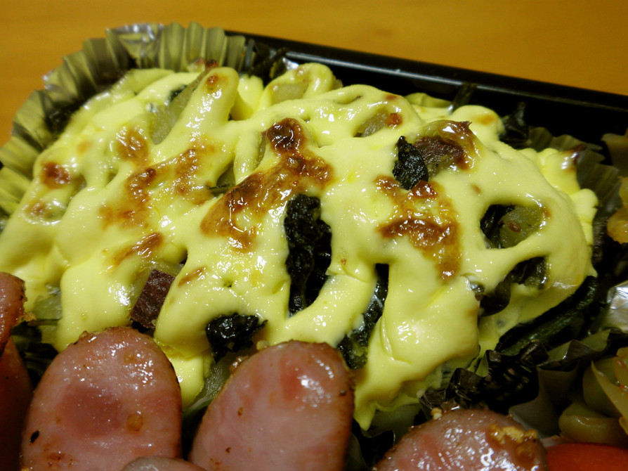お弁当に♪ほうれん草と薩摩芋のマヨ焼きの画像