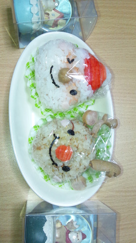 簡単キャラ弁☆サンタ&トナカイ