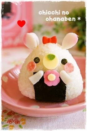 *キャラ弁* うさぎちゃんおにぎり♡