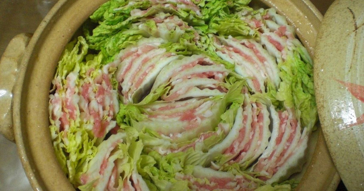 白菜と豚バラ肉のミルフィーユ鍋 by まみんちよ 【クックパッド】 簡単おいしいみんなのレシピが320万品