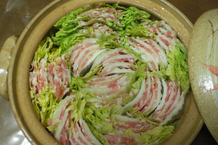 白菜と豚バラ肉のミルフィーユ鍋 レシピ 作り方 By まみんちよ クックパッド