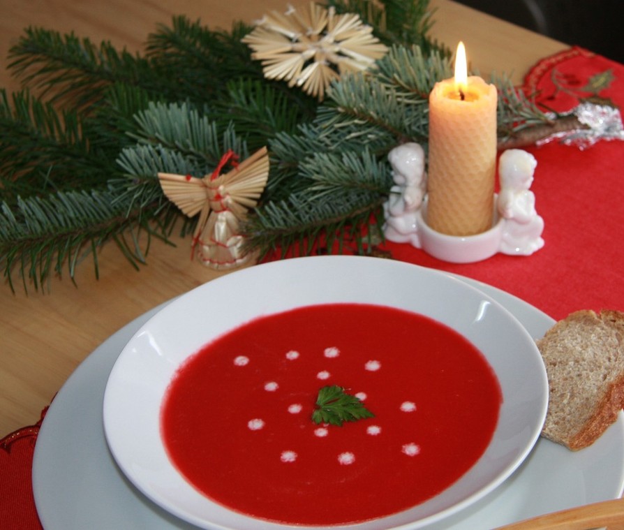 クリスマスのレッドスープ♪の画像