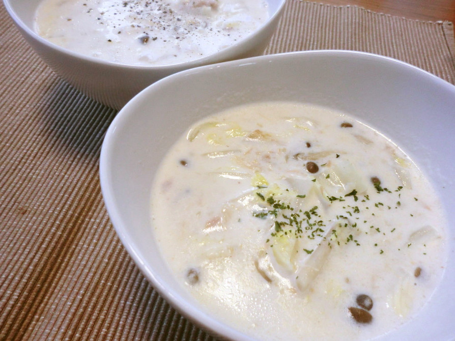 白菜とシーチキンのクリーム煮の画像