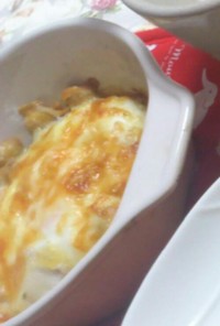＊里芋と豆の簡単卵チーズ焼き＊