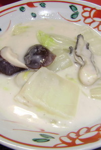牡蠣と白菜の中華風クリーム煮
