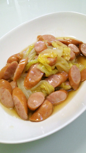 白菜とウインナーの中華煮