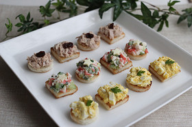 クリスマスに♪簡単!食パンでカナッペ★