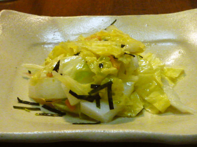 お茶漬けの素で　簡単　白菜のナムルの画像