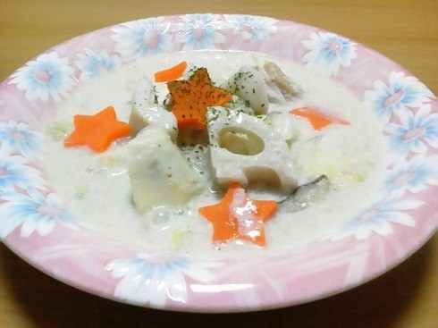 白出汁と西京味噌で作る和風シチューの画像