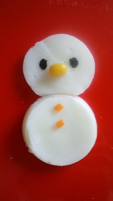 クリスマスやお弁当に♬卵で簡単雪だるまの写真