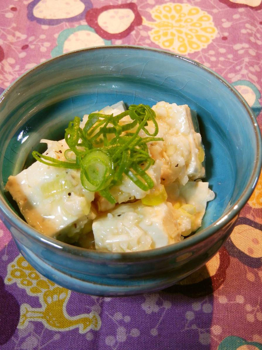 「豆腐の塩漬け」に塩麹のねぎダレ和え♬の画像