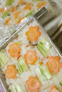 お花見にカワイイひとくちちらし寿司