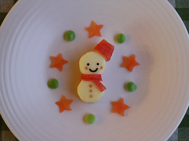 簡単 キャンディチーズの雪だるま レシピ 作り方 By 子供と作るウチご飯 クックパッド