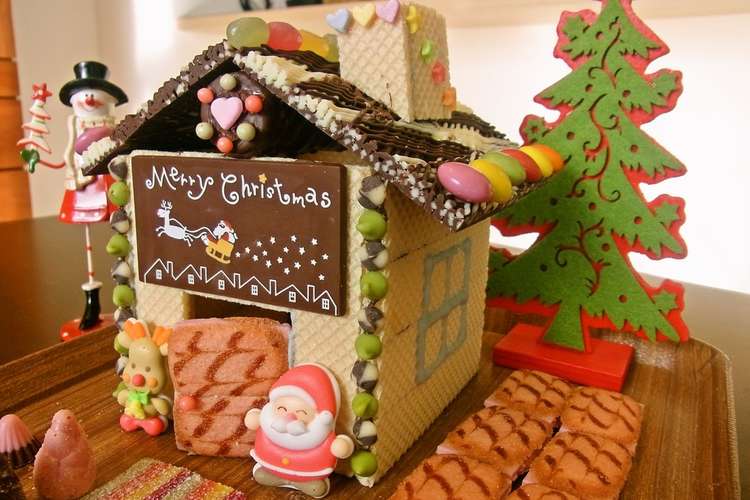 市販のお菓子だけで簡単♪お菓子の家♪