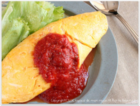 ＊きのことチンゲンサイのオムライス＊