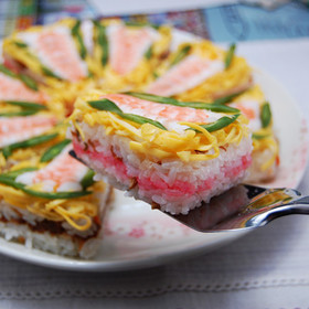 ちらし寿司ケーキ①ひな祭り・子供の日に♪