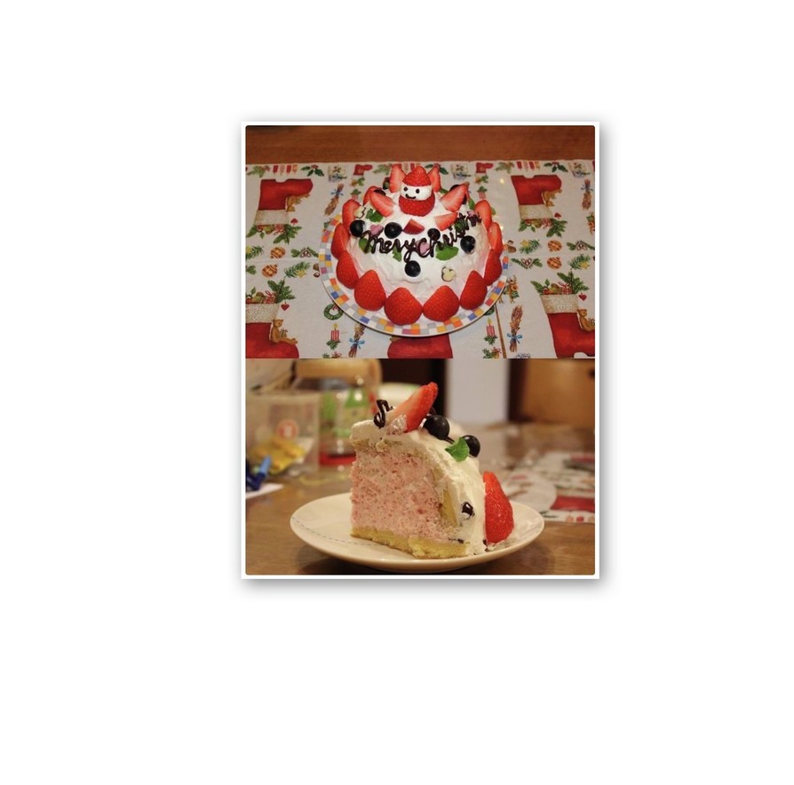 ドームクリスマスケーキ2011苺ムース入の画像
