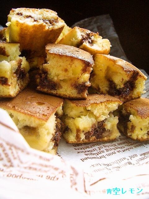 簡単おやつ★バナナチョコホットケーキの画像