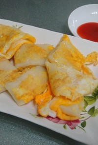 台湾庶民朝食～蛋餅（台湾風のオムレツ）