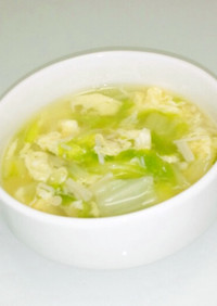 白菜とえのきの卵スープ