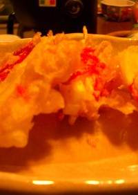 美味！紅しょうがとじゃが芋の変り天ぷら
