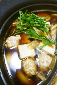 すき焼き風◆鶏団子鍋（鶏つみれ鍋）