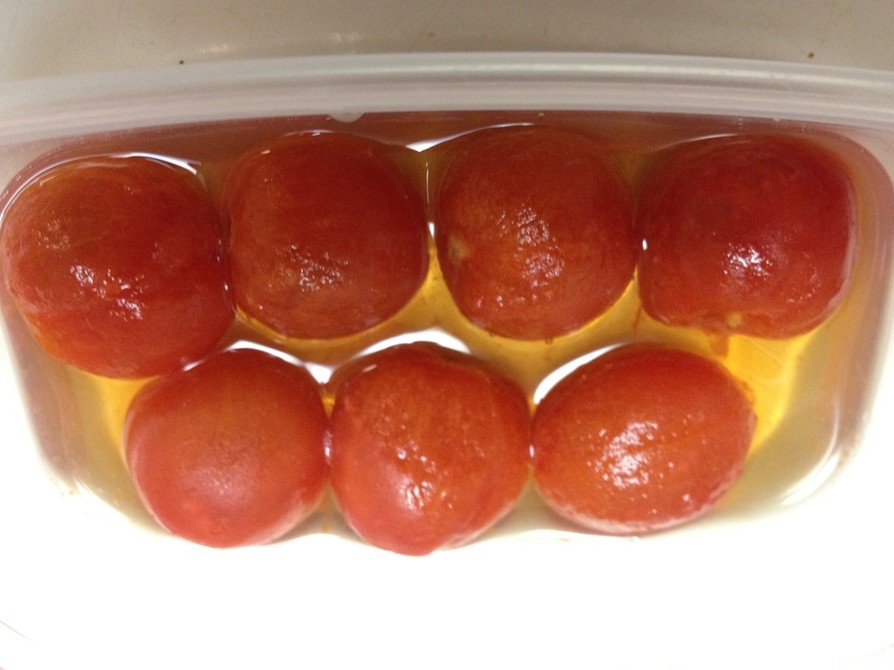 簡単☆プチトマトのりんご酢マリネの画像