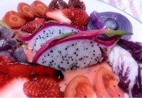 野菜ソムリエのドラゴンフルーツサラダの画像