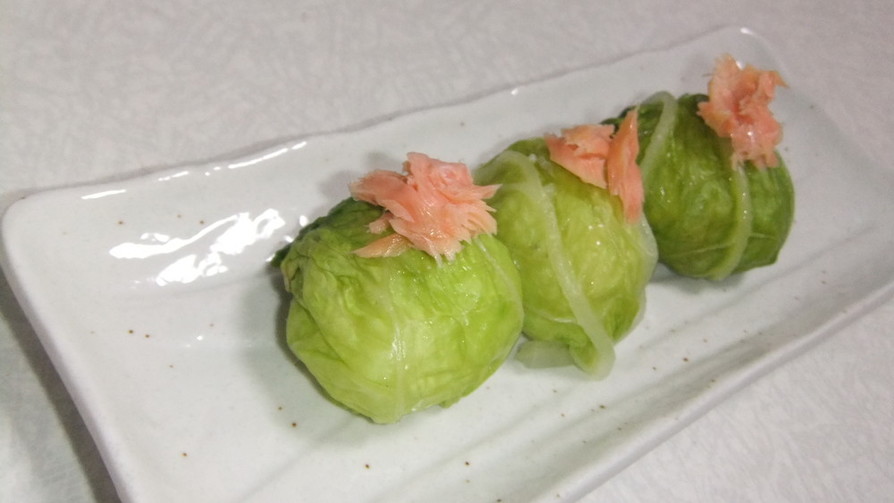 白菜で手まり寿司（白菜の使い方）の画像