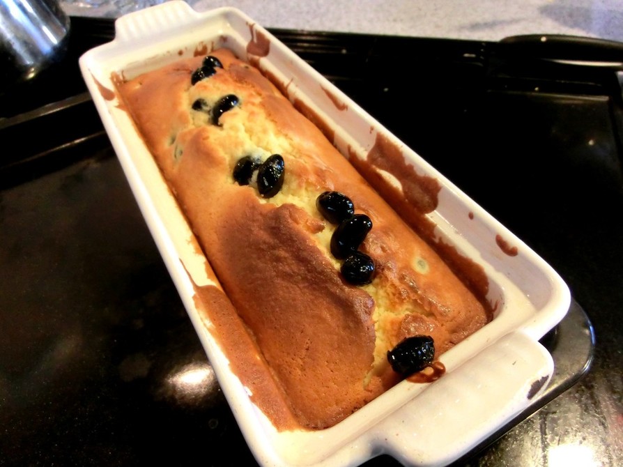 黒豆でリメイク　米粉のパウンドケーキの画像