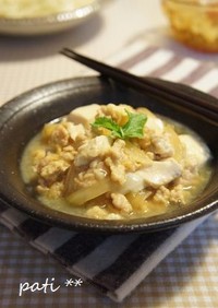 豆腐と鶏ひき肉の卵とじ✿