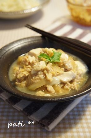 豆腐と鶏ひき肉の卵とじ✿の画像