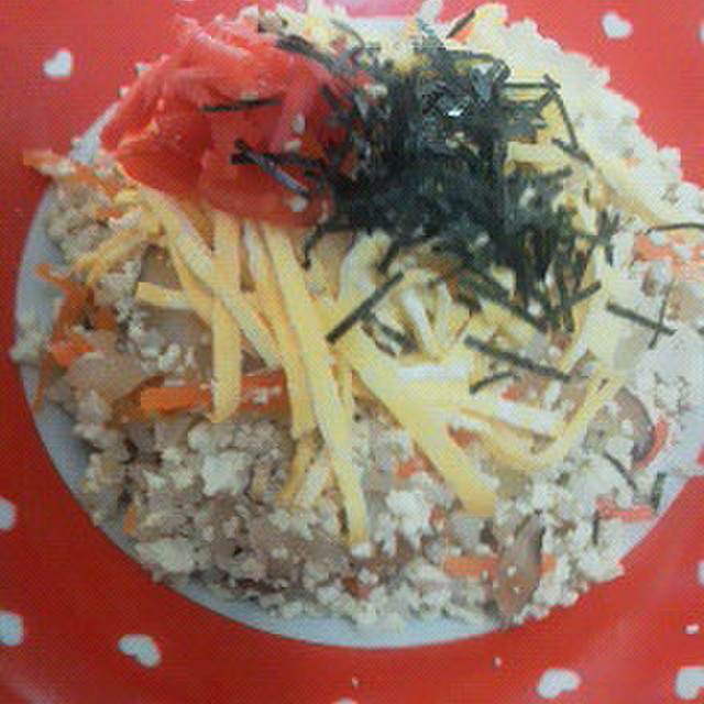 ダイエット 豆腐でちらし寿司 レシピ 作り方 By めぐぅー クックパッド