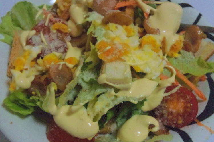 シーザーサラダ風パンサラダ レシピ 作り方 By びばのんの クックパッド 簡単おいしいみんなのレシピが360万品