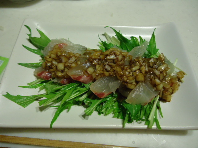 真鯛のカルパッチョ★バルサミコ酢ソースでの画像