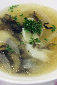 百合根とセロリのスープ