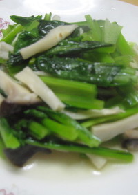 小松菜（青梗菜などの青菜）の塩炒め