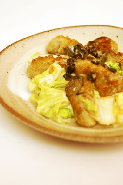 牡蠣と白菜の豆鼓クリームソテーの画像