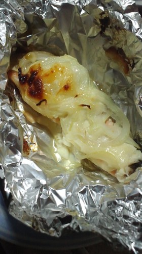 鮭のオニオンマヨ ホイル焼き
